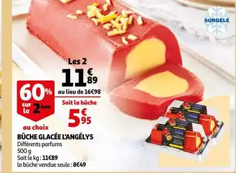 Auchan L'angelys bûche glacée offre