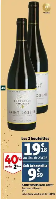 Auchan Terrasses et murets saint joseph aop 2020 offre