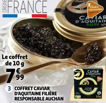 Auchan coffret caviar d'aquitaine filière responsable