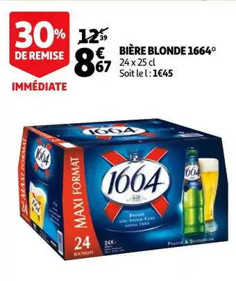 Auchan 1664 bière blonde offre