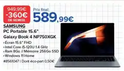 Costco SAMSUNG PC Portable 15.6" Galaxy Book 4 NP750XGK offre