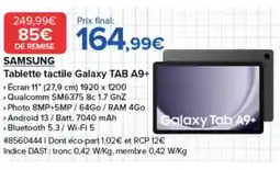 Costco SAMSUNG Tablette tactile Galaxy TAB A9+ offre