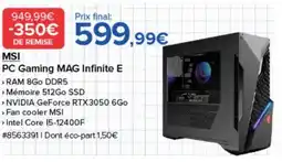 Costco MSI PC Gaming MAG Infinite E offre