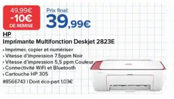 Costco HP Imprimante Multifonction Deskjet 2823E offre