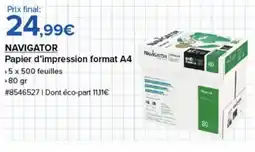 Costco NAVIGATOR Papier d'impression format A4 offre