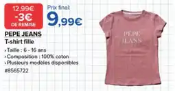 Costco PEPE JEANS T-shirt fille offre