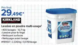 Costco KIRKLAND Lessive en poudre multi-usage offre