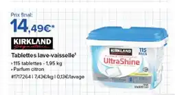 Costco KIRKLAND Tablettes lave-vaisselle offre