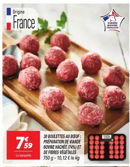 Netto 30 boulettes au bœuf: préparation de viande bovine hachée (74%) et de fibres végétales offre