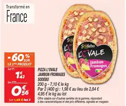 Netto SODEBO Pizza l'ovale jambon fromages offre