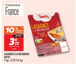 Netto NETTO Lasagnes à la bolognaise offre