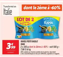 Netto RANA Ravioli pesto basilic offre