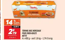 Netto NETTO Terrine avec morceaux pour chien adulte offre