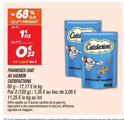 Netto CATISFACTIONS Friandises chat au saumon offre
