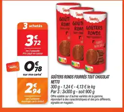 Netto NETTO Goûters ronds fourrés tout chocolat offre
