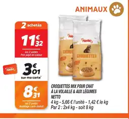 Netto NETTO Croquettes mix pour chat à la volaille & aux légumes offre