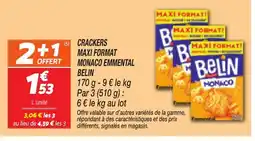 Netto BELIN Crackers maxi format monaco emmental offre