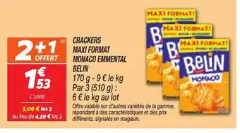 Netto BELIN Crackers maxi format monaco emmental offre