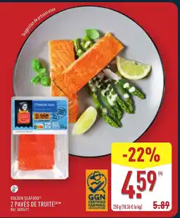 ALDI GOLDEN SEAFOOD 2 pavés de truite offre