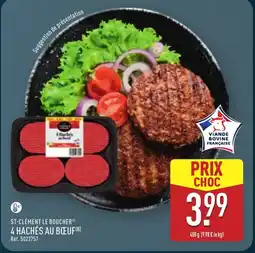 ALDI ST-CLÉMENT LE BOUCHER 4 hachés au bœuf offre