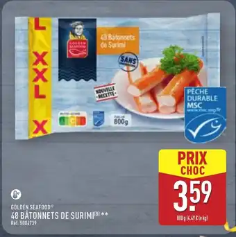 ALDI GOLDEN SEAFOOD 48 batonnets de surimi offre