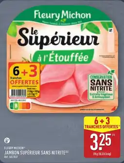 ALDI FLEURY MICHON Jambon supérieur sans nitrite offre