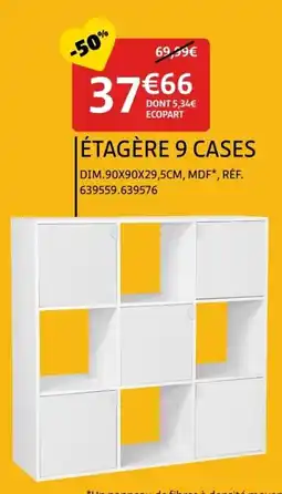 Gifi Iétagère 9 cases offre