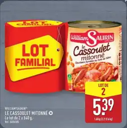 ALDI WILLIAM SAURIN Le cassoulet mitonné offre