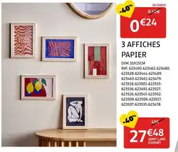 Gifi 3 affiches papier offre