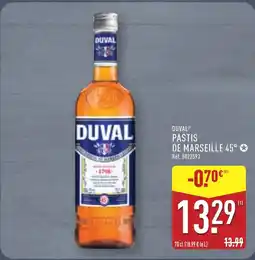 ALDI DUVAL Pastis de marseille 45° offre