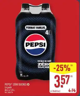 ALDI PEPSI Zéro sucres offre