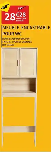 Gifi Meuble encastrable pour wc offre