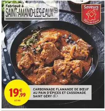 Intermarché Saint Géry Carbonnade flamande de bœuf au pain d'épices et cassonade offre