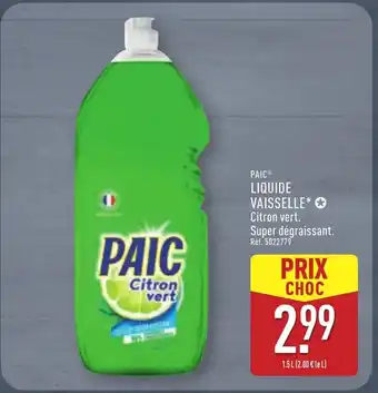 ALDI PAIC Liquide vaisselle offre