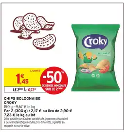 Intermarché Croky Chips bolognaise offre