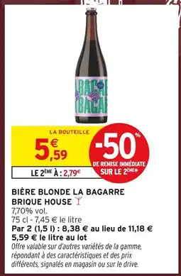 Intermarché Brique House Bière blonde La Bagarre offre