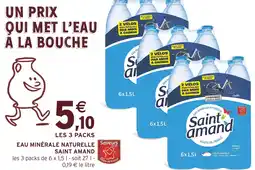 Intermarché SAINT AMAND Eau minérale naturelle offre