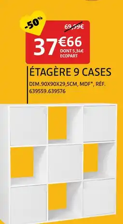 Gifi Étagère 9 cases offre