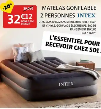 GiFi INTEX Matelas gonflable 2 personnes offre