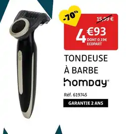 Gifi HOMDAY Tondeuse à barbe offre