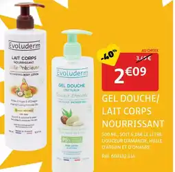 Gifi EVOLUDERM Gel douche lait corps nourrissant offre