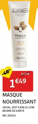Gifi EVOLUDERM Masque Nourrissant offre