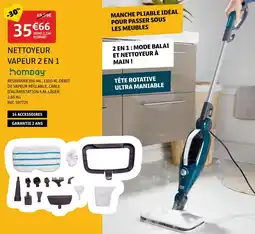 Gifi HOMDAY Nettoyeur vapeur 2 en 1 offre