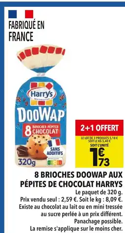 Supeco HARRYS 8 Brioches Doowap aux pépites de chocolat offre