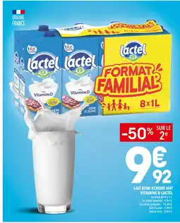 Supeco LACTEL Lait demi-écrémé UHT Vitamine D offre