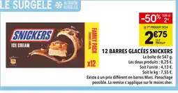 Supeco SNICKERS 12 barres glacées offre