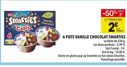 Supeco NESTLE 6 pots vanille chocolat Smarties offre