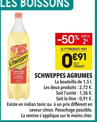 Supeco Schweppes Agrumes offre