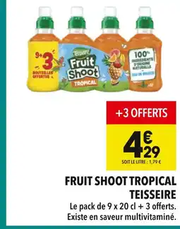 Supeco TEISSEIRE Fruit Shoot Tropical offre