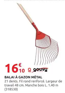 Rural Master GOUVY Balai à gazon métal offre